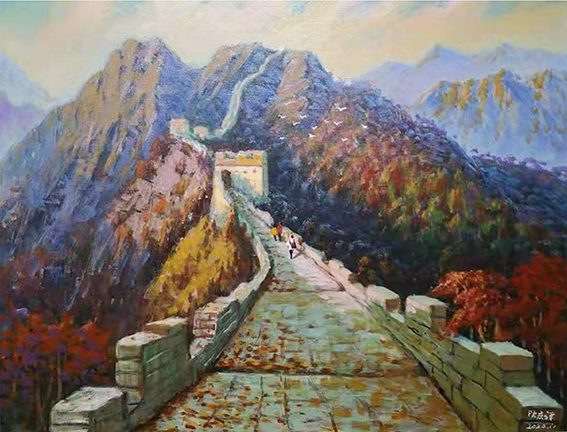 阮庆祥作品5 《天道佑华——长城》 2020年作 规格：80cmx60cm